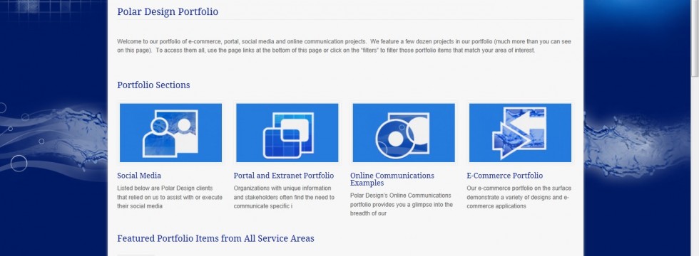Polar Design v. 4 web site portfolio
