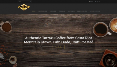 Cafe Jose Specialty Coffee E-Commerce Home Page