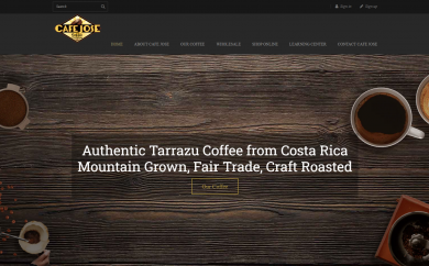 Cafe Jose Specialty Coffee E-Commerce Home Page